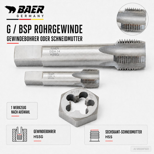 Gewindebohrer rohrgewinde - g,